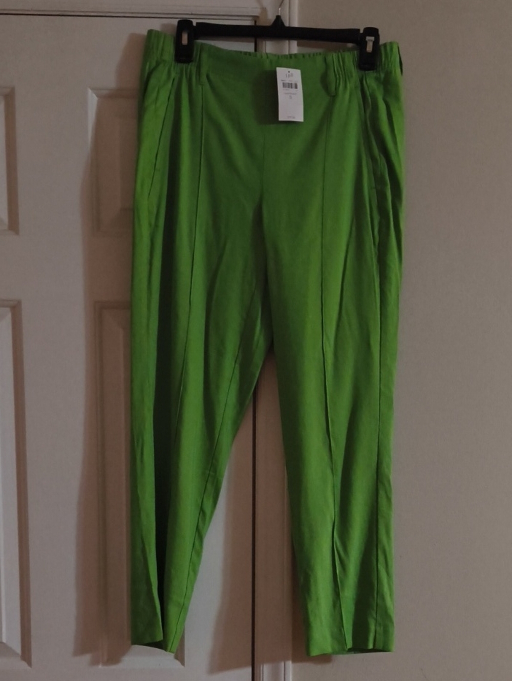 J. Jill Snap Pea Green Linen Slim Leg Pants NWT